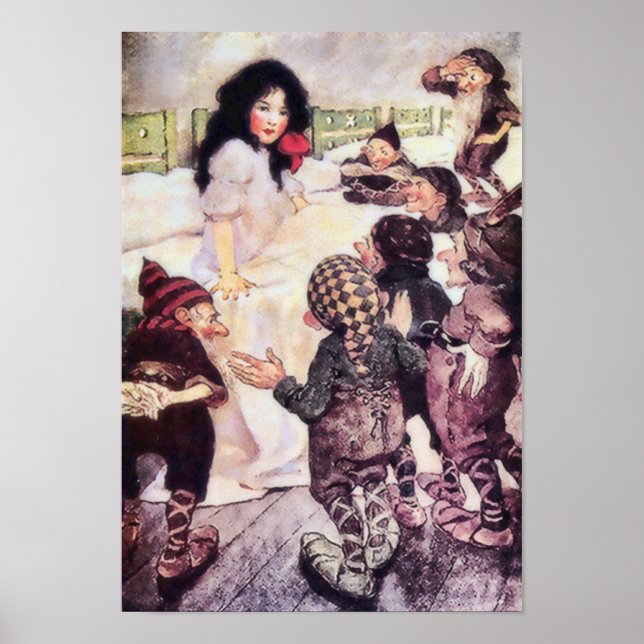 Branca de Neve e Poster dos Sete Anões (Frente)