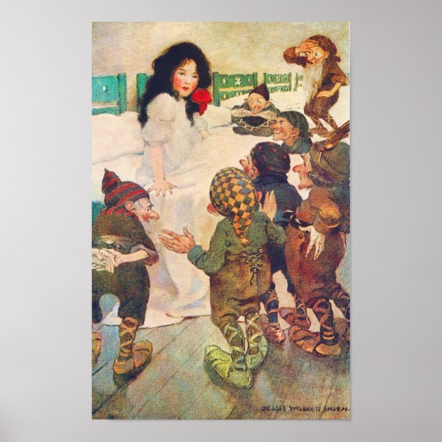 Branca de Neve e Poster dos Sete Anões (Frente)