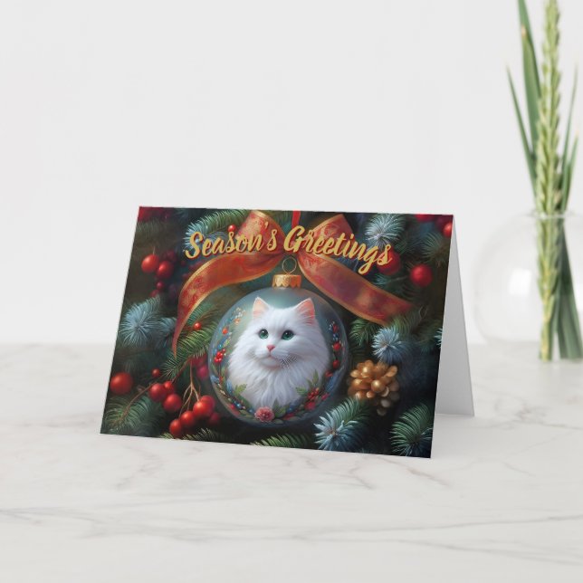 Branca de Neve no Cartão de Natal de Ornamento (Frente)