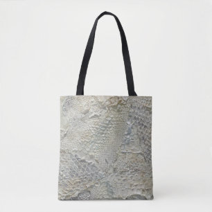 Branca de Tote de Pele Cobra da Ivory