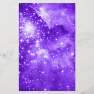 Brancas Brilhantes e Violetas Estrelas Roxas Celes