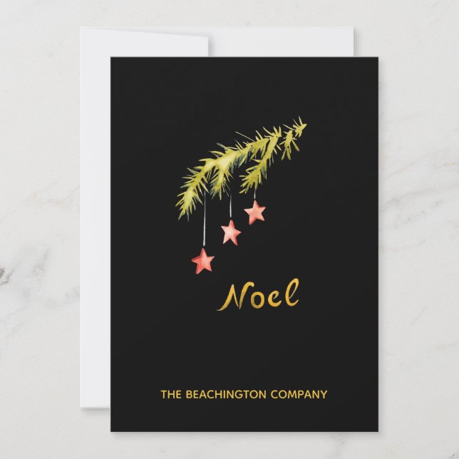 *~* Branch NOEL Corporate Business Holiday Card (Frente)