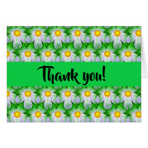 Branco, Amarelo, Verde, Floral, Cartões de agrade