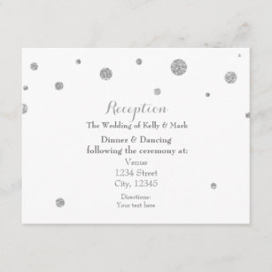 Branco & cartão da recepção de casamento dos
