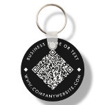 Branco | Chaveiro de Código QR personalizado de ne<br><div class="desc">Chaveiro de Código QR personalizável,  com um fundo preto. Para gerar um novo código QR no design,  adicione o URL do seu site ou identificador de mídia social no recurso " personalizar este modelo".</div>