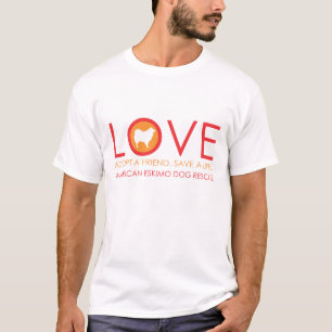 Branco da camisa do amor de Eskie