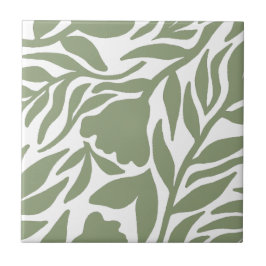 Branco da Cascata de Flor Selvagem e Verde de Moss