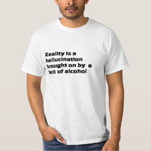 branco das citações da camisa do álcool t