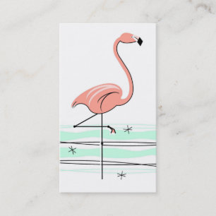 Branco do cartão de visita do flamingo