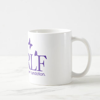 Branco do logotipo da assinatura de RLF caneca