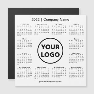 Branco do Logotipo da Empresa do Calendário Magn