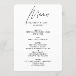 Branco do Menu de Casamento de Script Simples