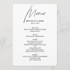 Branco do Menu de Casamento de Script Simples