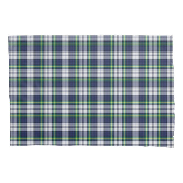 Branco do verde azul do Tartan (Frente)