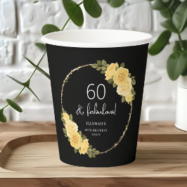 Branco | Dourado e Amarelo Floral 60º Aniversário