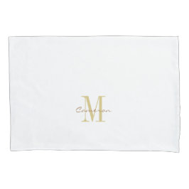 Branco Dourado inicial e nome personalizado