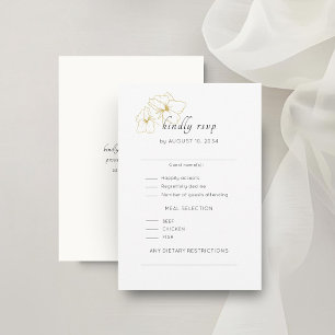 Branco e Costa do Marfim   RSVP de Casamento Mínim
