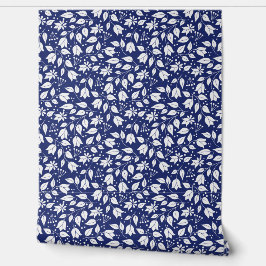 Branco e Marinho Floral