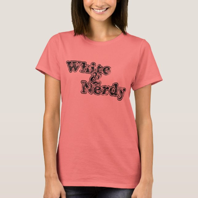 Branco e Nerdy - Camisa clara preta (Frente)