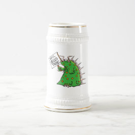Branco e ouro da caneca de cerveja de Greep