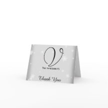 Branco e Prata Floco de Neve Agradecimento de Casa