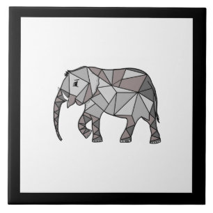 Branco e Preto Geométrico do Elefante Cinto