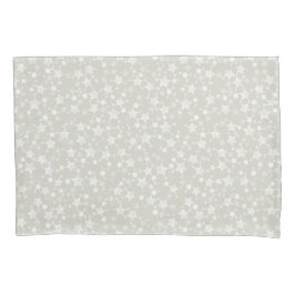 Branco em bege | Padrão de Estrelas Lino Impressão