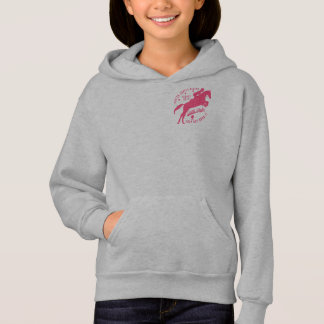Branco equestre do Hoodie do cavalo da ligação em