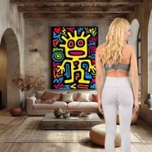 Branco Geométrico Diamante: Texto e Logotipo Perso