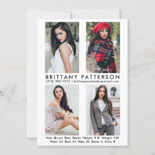 Branco modelo do cartão 5x7 dos comp(s) da foto d