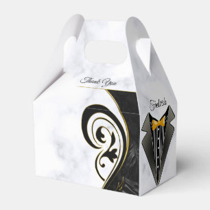 Branco Moderno - Caixa de Presente Abstrato Preto 