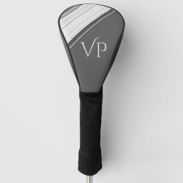 Branco Moderno sobre Monograma de Cinzas