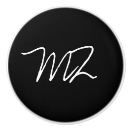 Branco Monograma em Preto