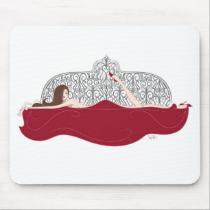 Branco Mousepad da cama