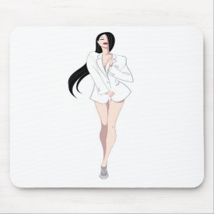 Branco Mousepad de Tux