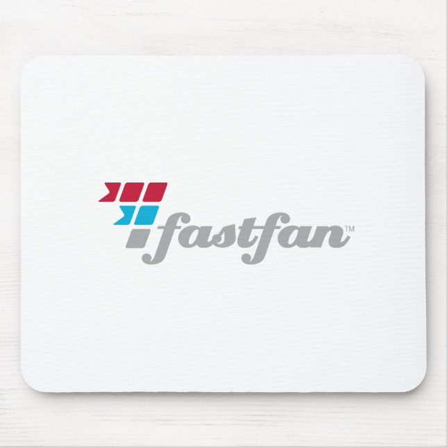 branco Mousepad do fastfan™ (Frente)