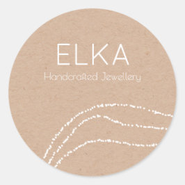 Branco sobre o adesivo do Kraft Look Designer