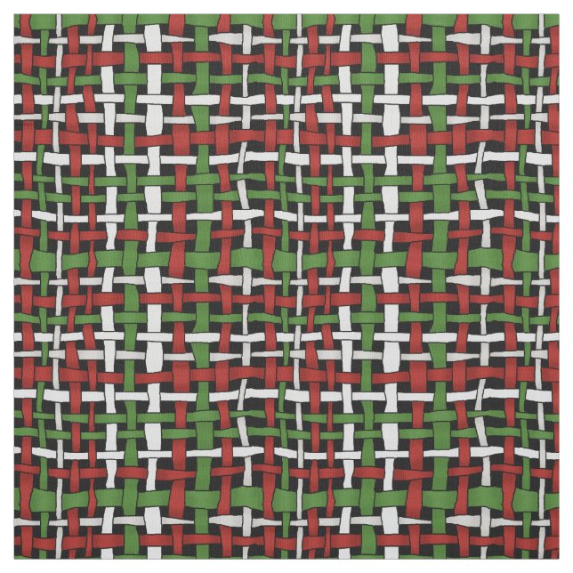 Branco verde vermelho tecido de serapilheira (Modelo)