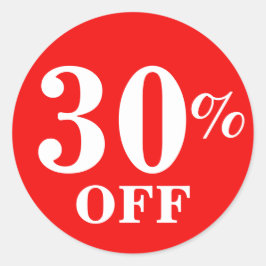 Branco vermelho brilhante 30% de adesivos comercia