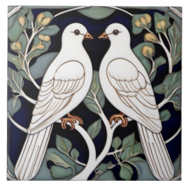 Brancos Aves Art Nouveau Dove Bird Art Deco