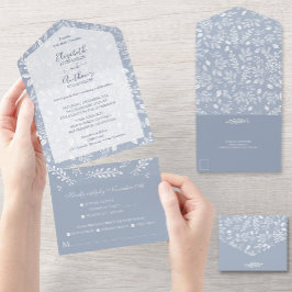 Brancos de Casamento Azul Dusty