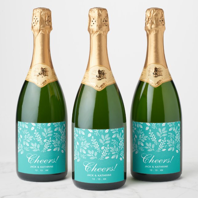 Brancos de Casamento Turquesa (Garrafas)