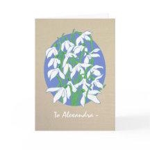 Brancos de Neve no Burlap Janeiro - Cartão de Aniv