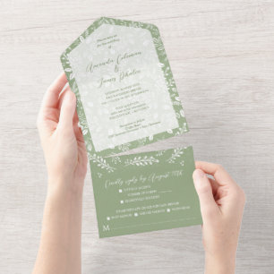 Brancos em Casamento Verde Sage