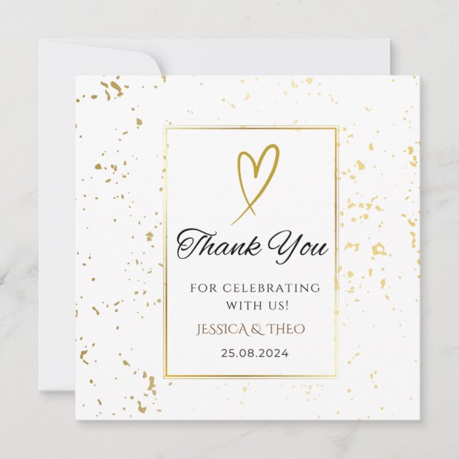 Brancos Fazemos Cartões de agradecimentos De Casam (Frente)