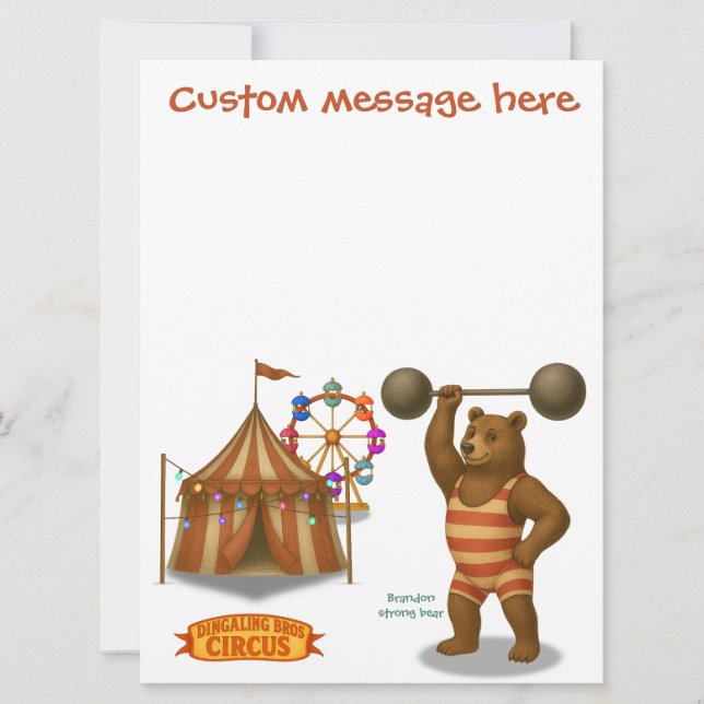 Brandon, urso forte do circo (Frente)