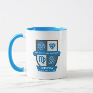 Brasão de aniversário de Virgem™ para caneca de 1