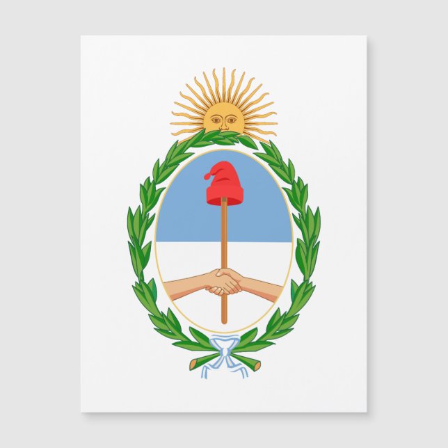 Brasão de armas da Argentina símbolo emblema bande (Frente)