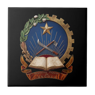brasão de armas símbolo emblema bandeira da Angola