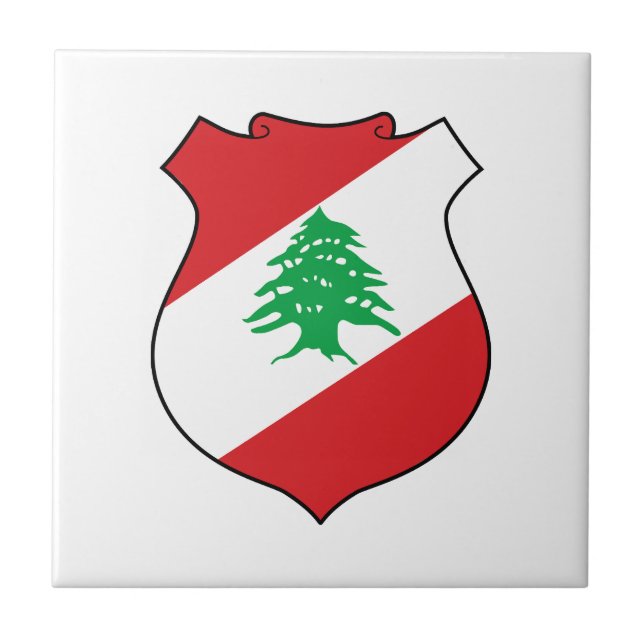brasão de armas símbolo emblema bandeira do Líbano (Frente)